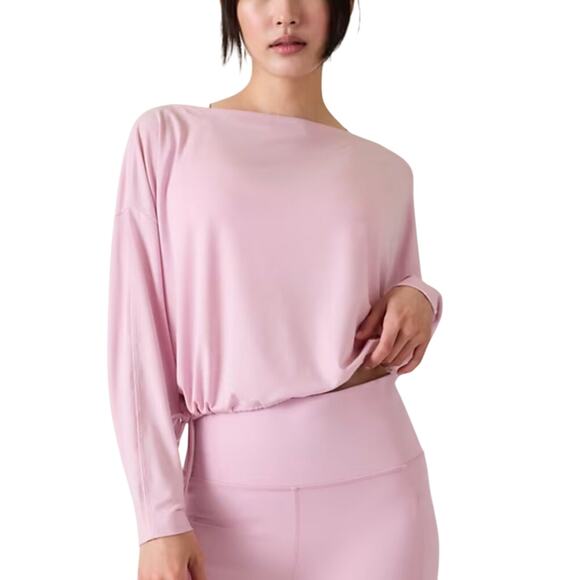 Athleta Cool Down Top In Begonia Pink Size XL NWT - Picture 3 of 9